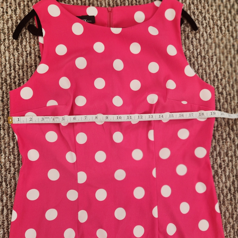 Alyx Pink and White Polka Dot Midi Dress - Picture 4 of 7